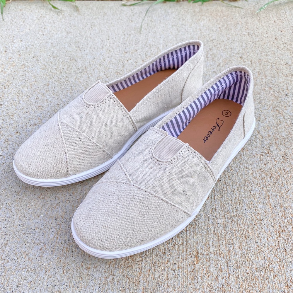 Beige Slip On Shoes